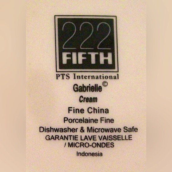 222 FIFTH GABRIELLE CREAM TALL LATTE MUG CUP COFFEE - Picture 5 of 5